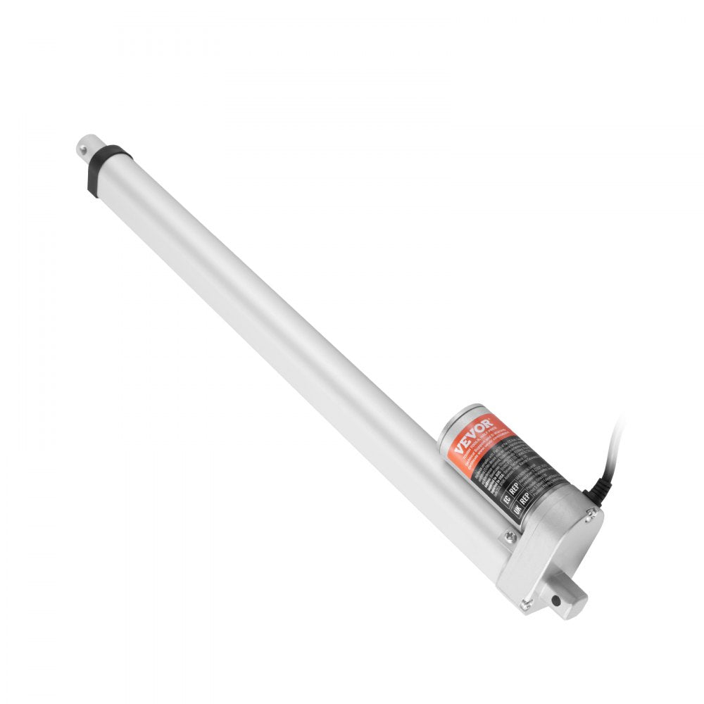 VEVOR Linear Actuator 12V, 16 Inch High Load 330lbs/1500N Linear Actuator, 0.19"/s Linear Motion Actuator with Mounting Bracket and IP54 Protection 