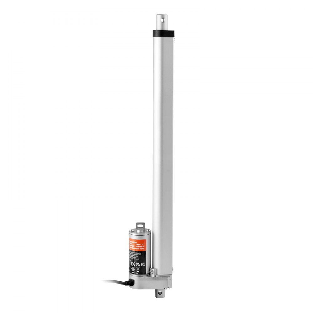 VEVOR Linear Actuator 12V, 16 Inch High Load 330lbs/1500N Linear Actuator, 0.19"/s Linear Motion Actuator with Mounting Bracket and IP54 Protection 