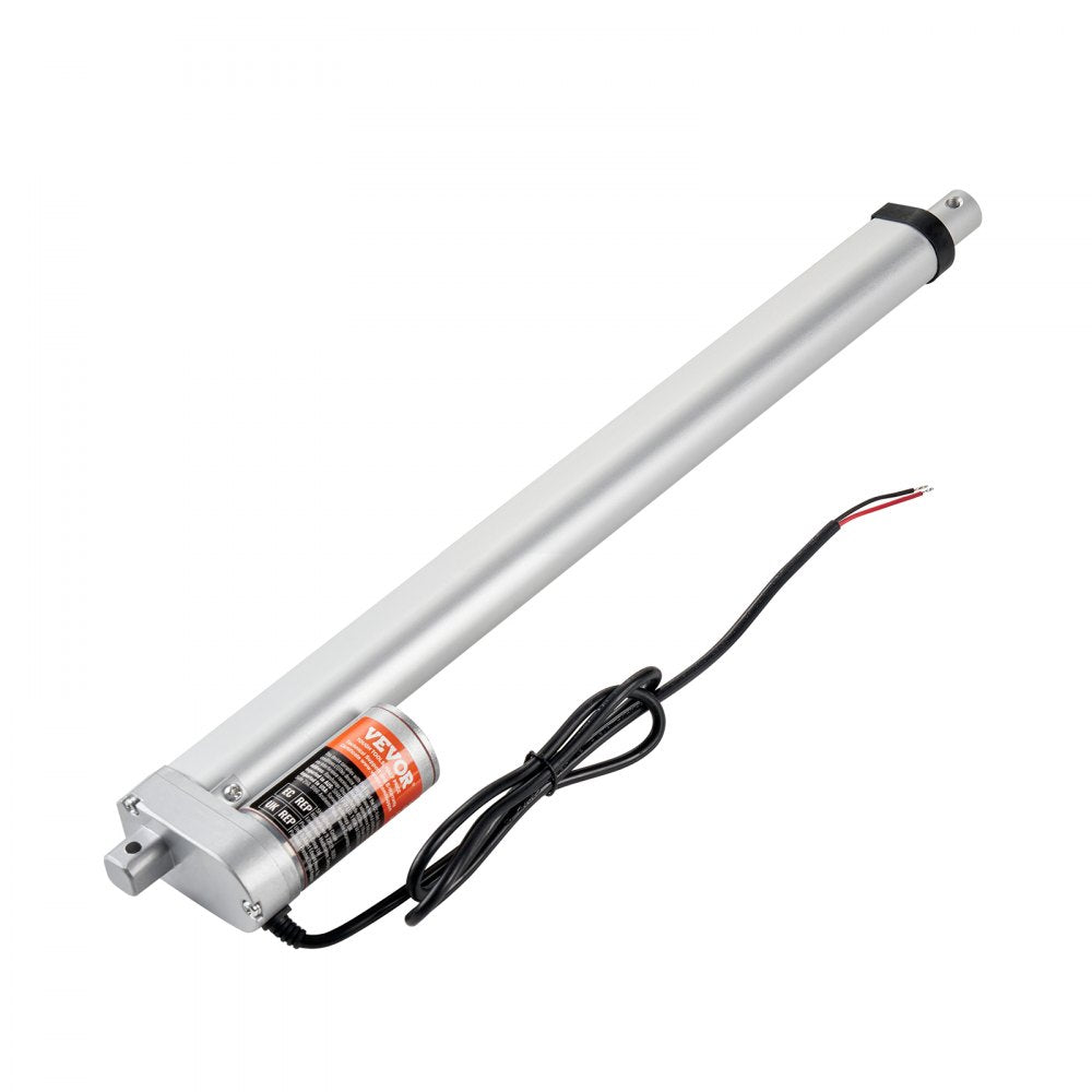 VEVOR Linear Actuator 12V, 16 Inch High Load 330lbs/1500N Linear Actuator, 0.19"/s Linear Motion Actuator with Mounting Bracket and IP54 Protection 