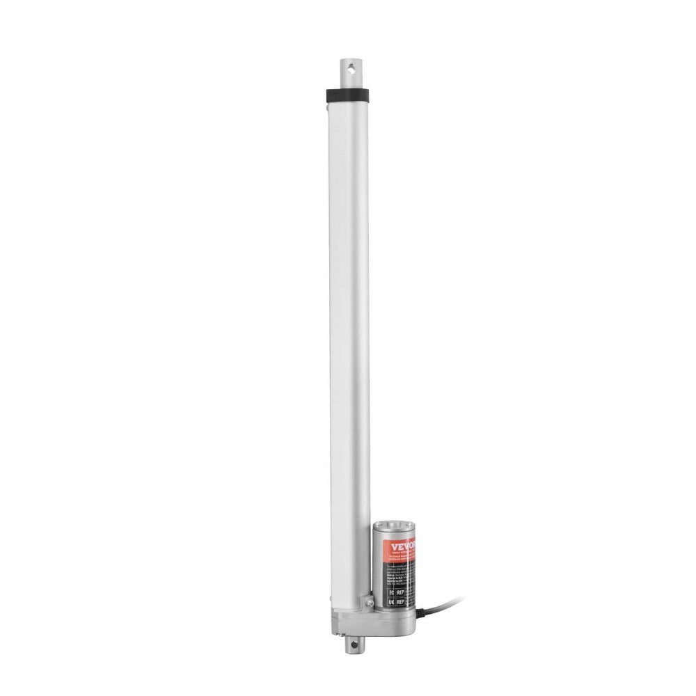 VEVOR Linear Actuator 12V, 18 Inch High Load 330lbs/1500N Linear Actuator, 0.19"/s Linear Motion Actuator with Mounting Bracket and IP54 Protection 