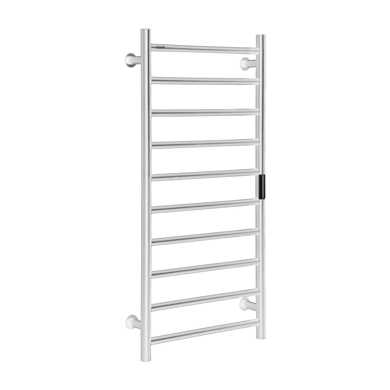 VEVOR 10 Bars Towel Warmer Rack Wall Mounted Heated Towel Rack Bathroom Silver 