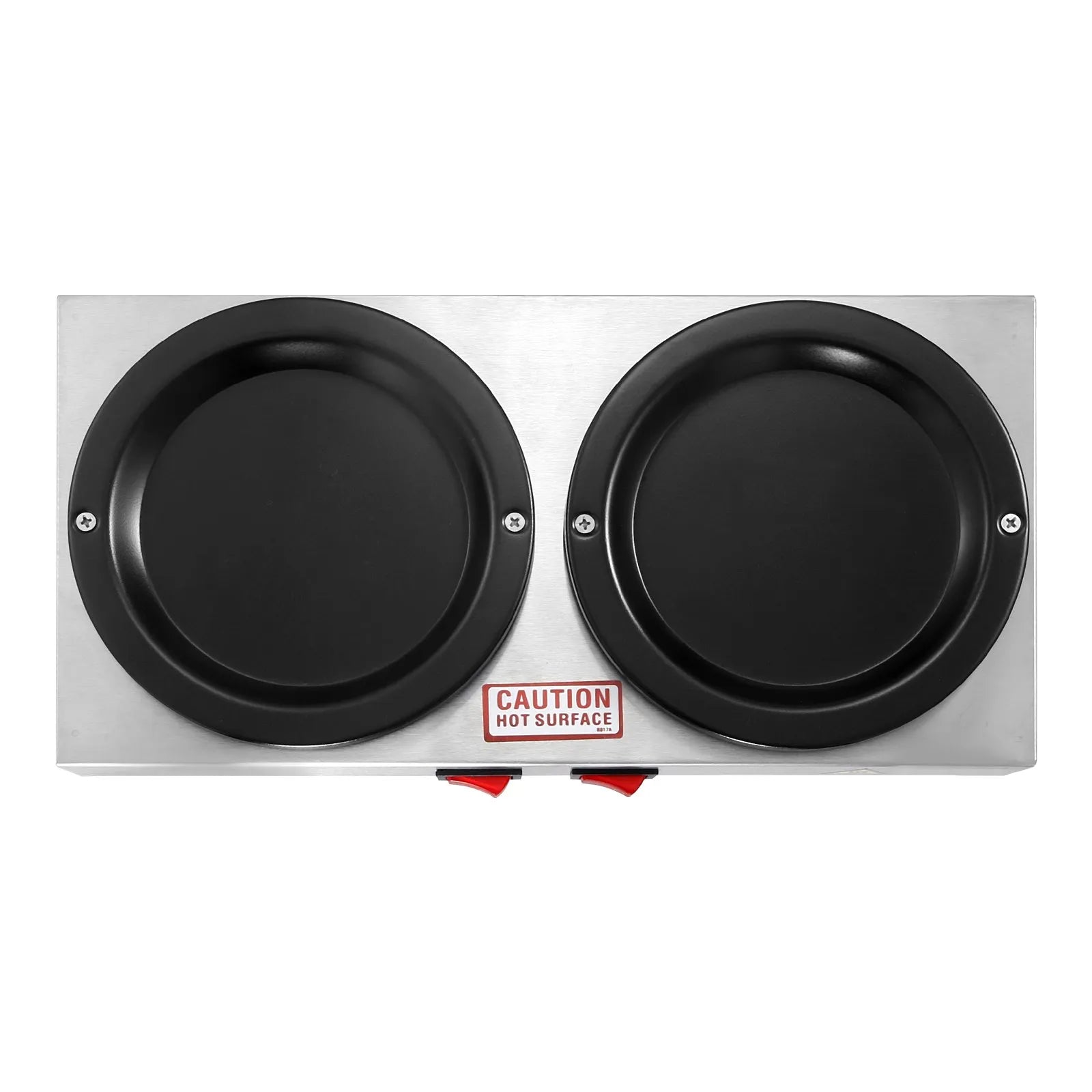 VEVOR Commercial Coffee Decanter Warm Plate, 80W x 2 Coffee-Carafe Warmer, Dual Warming Plates with Independent Control, Fits 1.8L Standard Glass Decanter, for Coffee Shop, Home, Office & Restaurant 