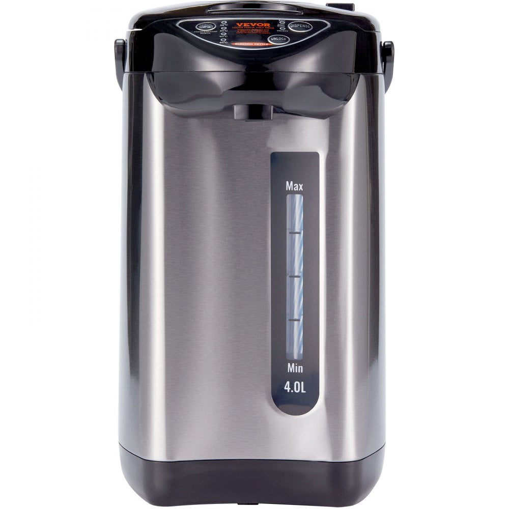 VEVOR Hot Water Dispenser, Adjustable 4 Temperatures Water Boiler and Warmer, 304 Stainless Steel Countertop Water Heater, 3-Way Dispense for Tea, Coffee and Baby Formula, 4L/135 oz 