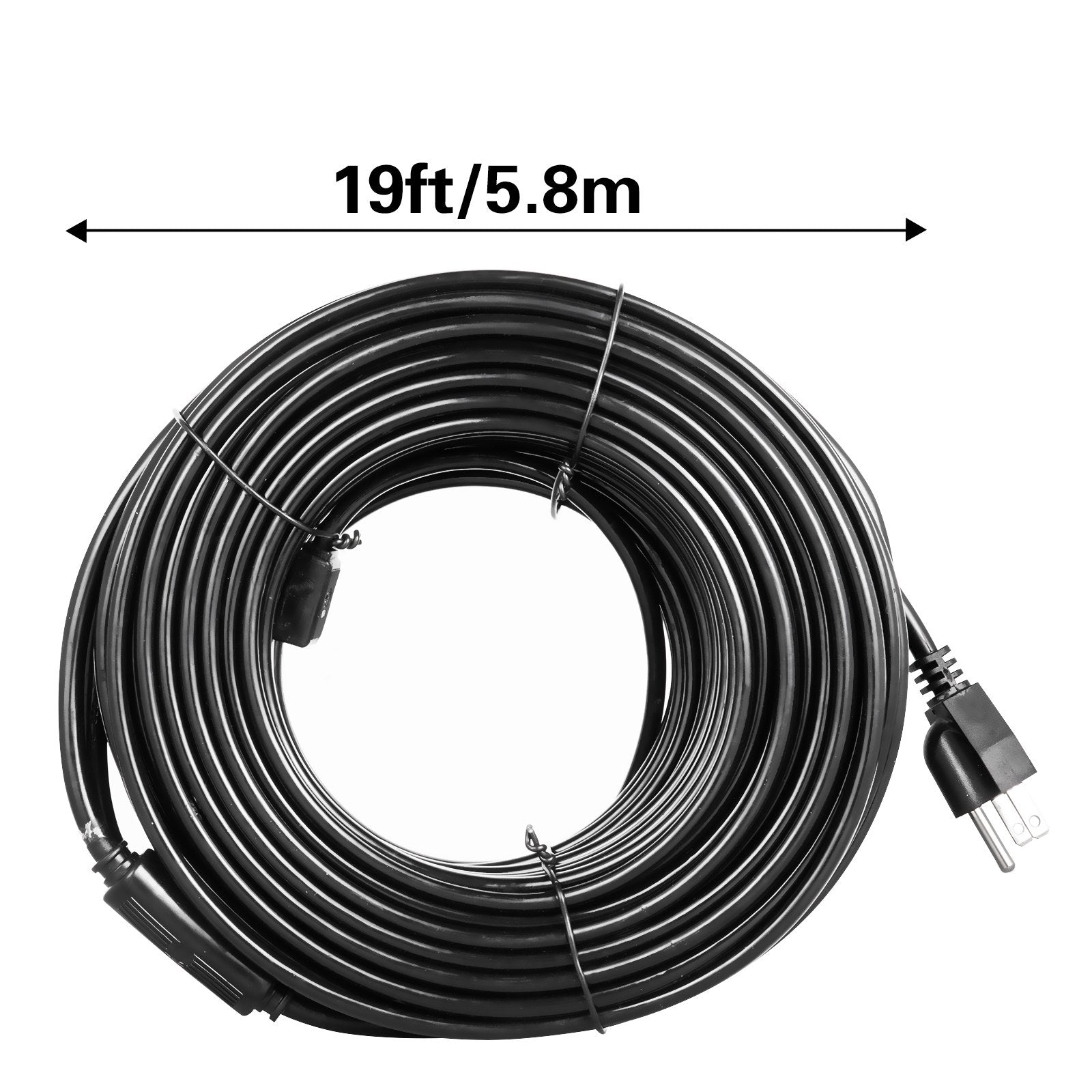 Vevor Roof Heat Cable Heat Tape For Roof & Gutter 19ft De-icing Heat Cable+clip 