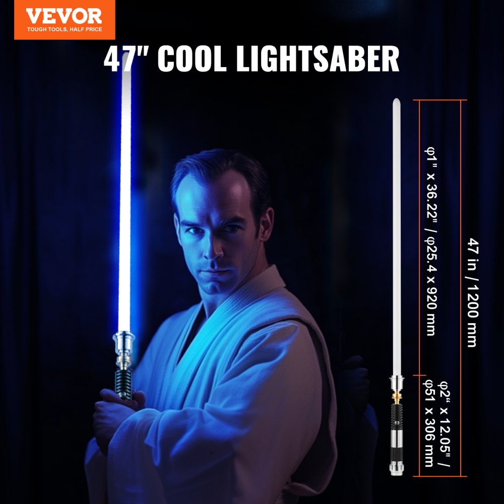 VEVOR Lightsaber 12 RGB Colors 16 Sounds Mode Rechargeable Dueling Light Saber 