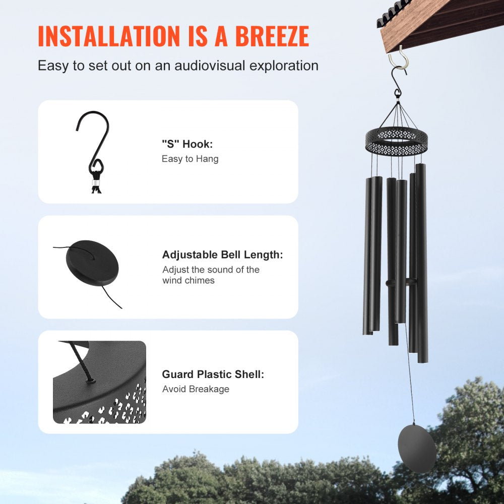 VEVOR Wind Chimes for Outside 58-Inch Aluminum Memorial Deep Tone Wind Chimes 