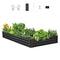 VEVOR Metal Raised Garden Bed 8x4x1 ft Outdoor Galvanized Planter Box Dark Gray
