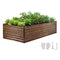 VEVOR 8 x 4 x 2 ft Galvanized Raised Garden Bed – Deep Wood Grain Finish