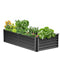 VEVOR Metal Raised Garden Bed 6x3x1.5ft Outdoor Galvanized Planter Box Dark Gray