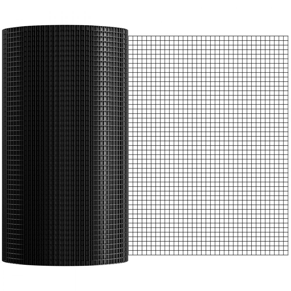 VEVOR Hardware Cloth, 24'' x 100' Galvanized Wire Mesh Roll, 19 Gauge Chicken Wire Fence Roll, Vinyl Coating Metal Wire Mesh for Chicken Coop Barrier, Rabbit Snake Fences, Poultry Enclosures 
