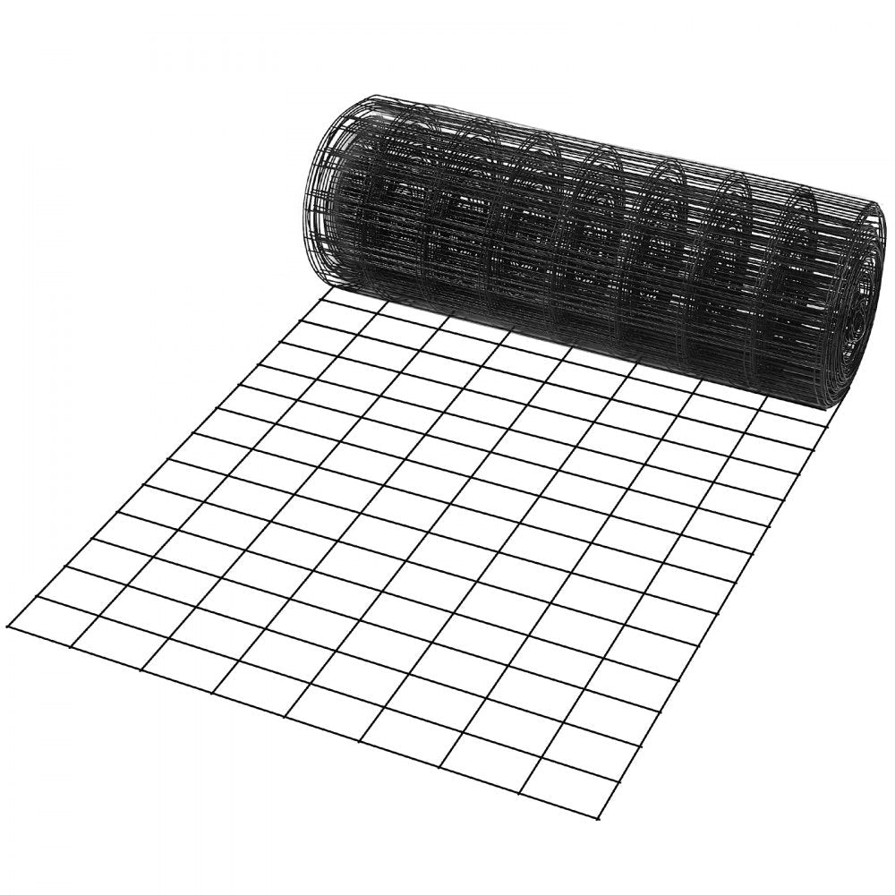 VEVOR Hardware Cloth, 24'' x 50' Galvanized Wire Mesh Roll, 16 Gauge Chicken Wire Fence Roll, Vinyl Coating Metal Wire Mesh for Chicken Coop Barrier, Rabbit Snake Fences, Poultry Enclosures 