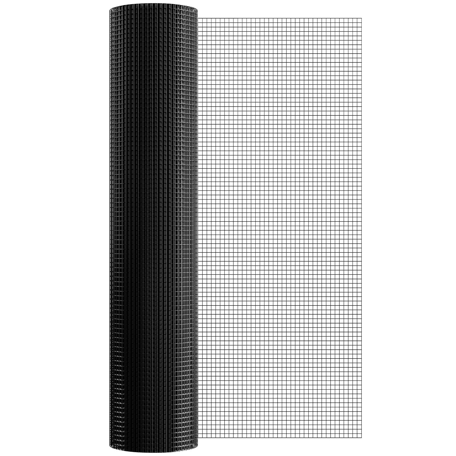 VEVOR Hardware Cloth, 48'' x 50' Galvanized Wire Mesh Roll, 19 Gauge Chicken Wire Fence Roll, Vinyl Coating Metal Wire Mesh for Chicken Coop Barrier, Rabbit Snake Fences, Poultry Enclosures 