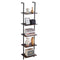 VEVOR Industrial Square Pipe Shelf 5 Tier 15.6x11.8in Wall-Mount for Bedroom