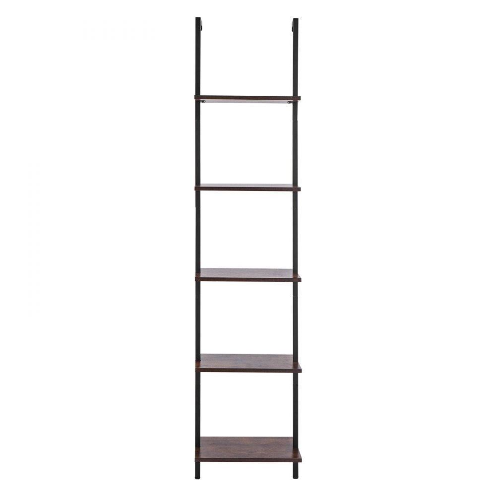 VEVOR Industrial Square Pipe Shelf 5 Tier 15.6x11.8in Wall-Mount for Bedroom 