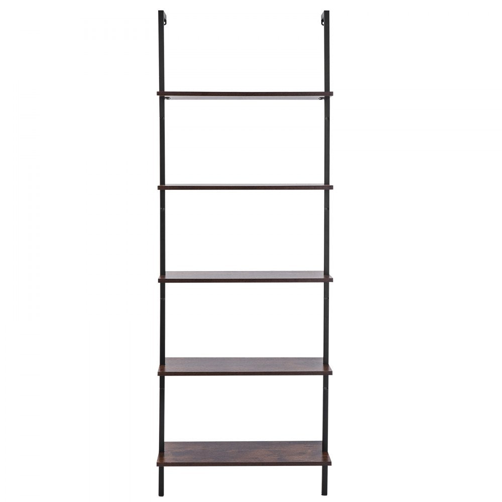 VEVOR Industrial Square Pipe Shelf 5 Tier 24x11.8in Wall-Mount for Bedroom 