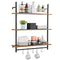 VEVOR Industrial Pipe Shelf 3 Tier 32x9.84in Wall-Mount for Kitchen Bedroom