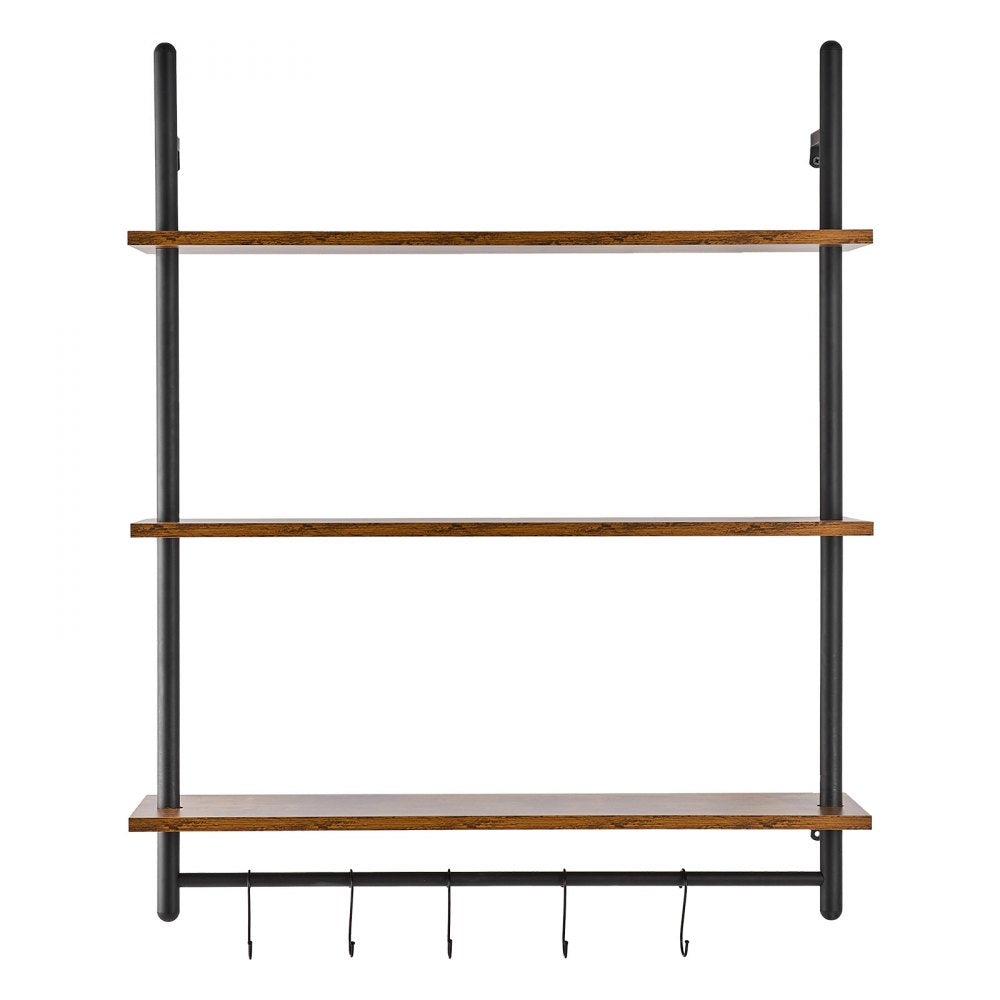 VEVOR Industrial Pipe Shelf 3 Tier 32x9.84in Wall-Mount for Kitchen Bedroom 