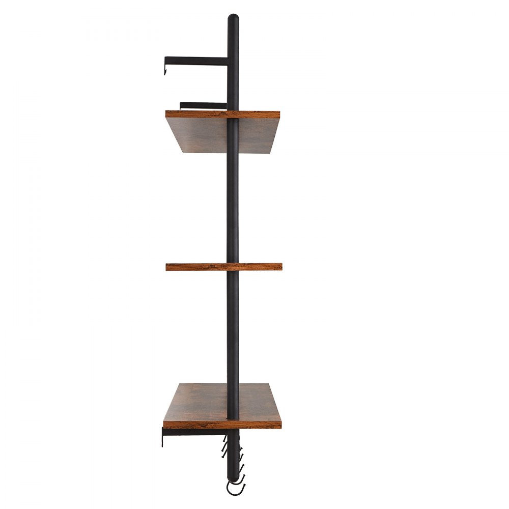 VEVOR Industrial Pipe Shelf 3 Tier 32x9.84in Wall-Mount for Kitchen Bedroom 