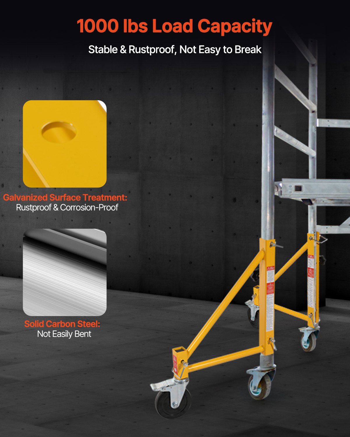 VEVOR Set of Scaffolding Outriggers with Casters for Baker Scaffolding 4 Pack 