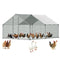 Large Walk-In Metal Chicken Coop with Waterproof Cover – 9.8 x 13.1 x 6.6 ft