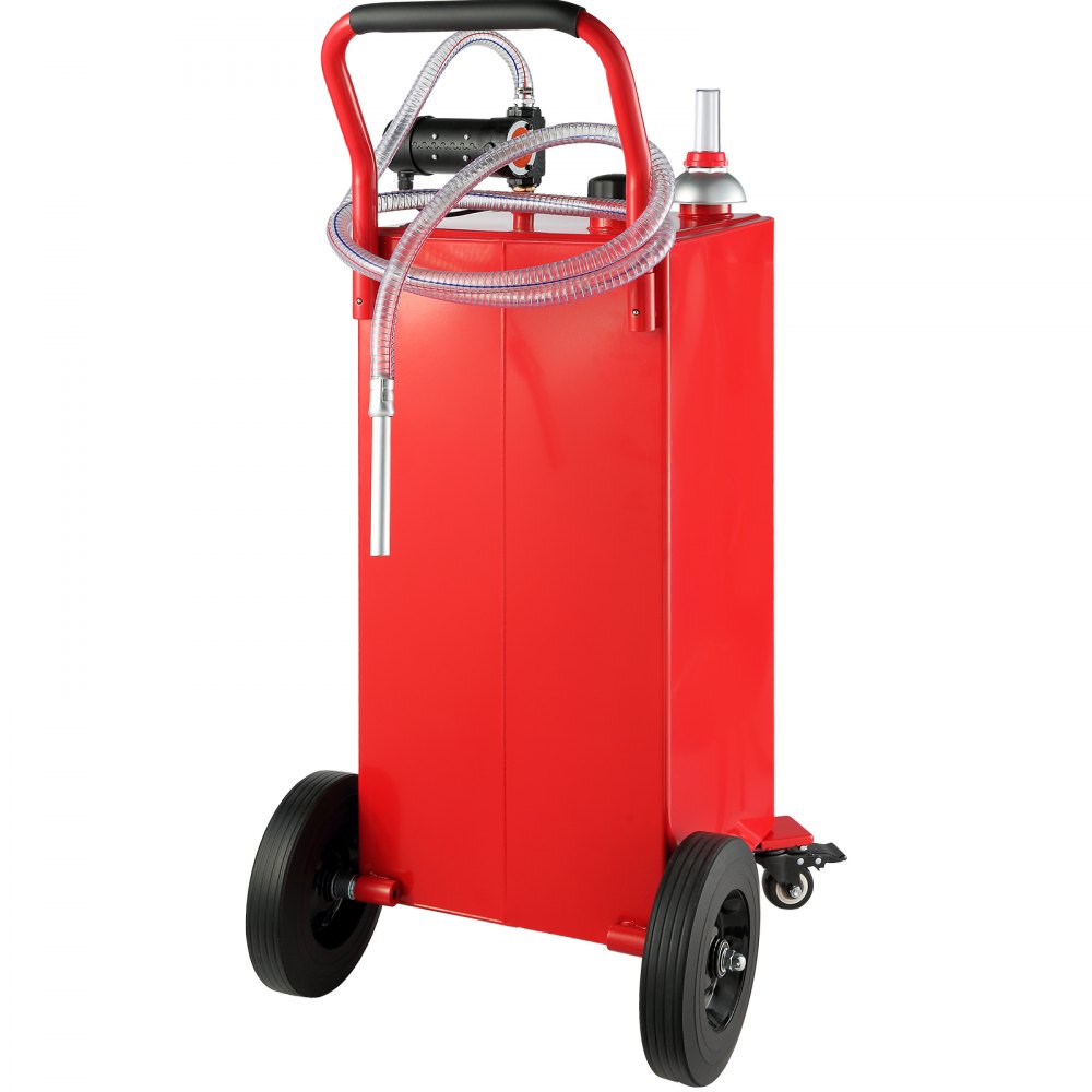 VEVOR 30 Gallon Fuel Caddy, 23.5 L/min, 180W Portable Storage Tank Container with Electric Pump Wheels, Fuel Transfer Storage Tank for Diesel Lubricating Oil Machine Oil Car Mowers Boat Motorcycle 