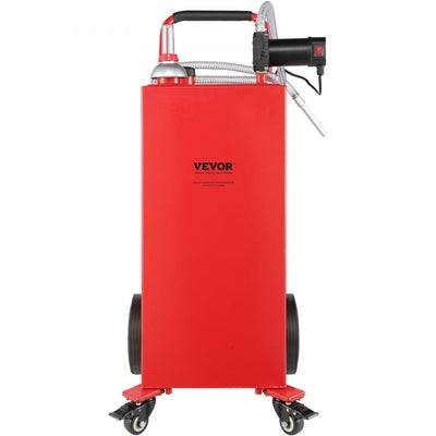VEVOR 30 Gallon Fuel Caddy, 23.5 L/min, 180W Portable Storage Tank Container with Electric Pump Wheels, Fuel Transfer Storage Tank for Diesel Lubricating Oil Machine Oil Car Mowers Boat Motorcycle 