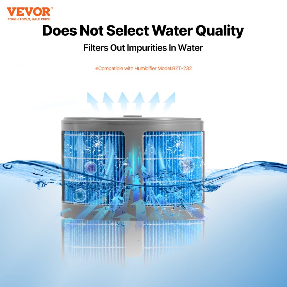 VEVOR Evaporative Humidifier Replacement Filter 2-Pack for 10L/2.64G Model 