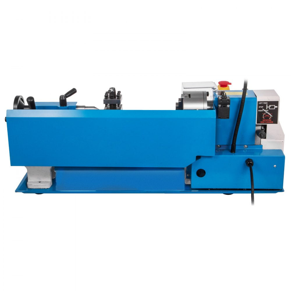 VEVOR Metal Lathe 7x14inch Precision Bench Top Mini Metal Lathe 550W Precision Metal Lathe Variable Speed 50-2500 RPM Nylon Gear with A Movable Lamp 