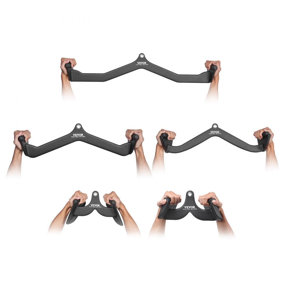 VEVOR LAT Pulldown Bar Handle Attachment V-bar T-bar Cable Machine for Home Gym 