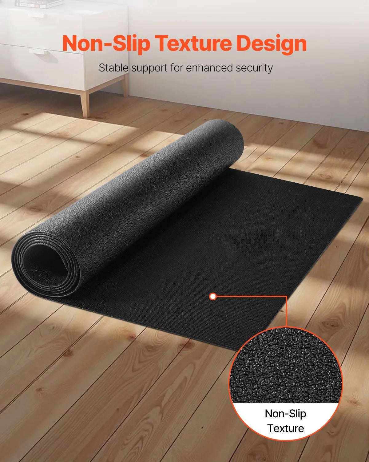 VEVOR Treadmill Mat for Carpet Floor 0.16" Thick 36"x79" Exercise Equipment Mat
