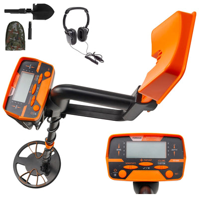 VEVOR Metal Detector Waterproof Disc Metal detectors Underwater Underground high Accuracy LCD Display Metal Detector for Adults and Children Headphone Automatic Detector (Yellow 3010) 