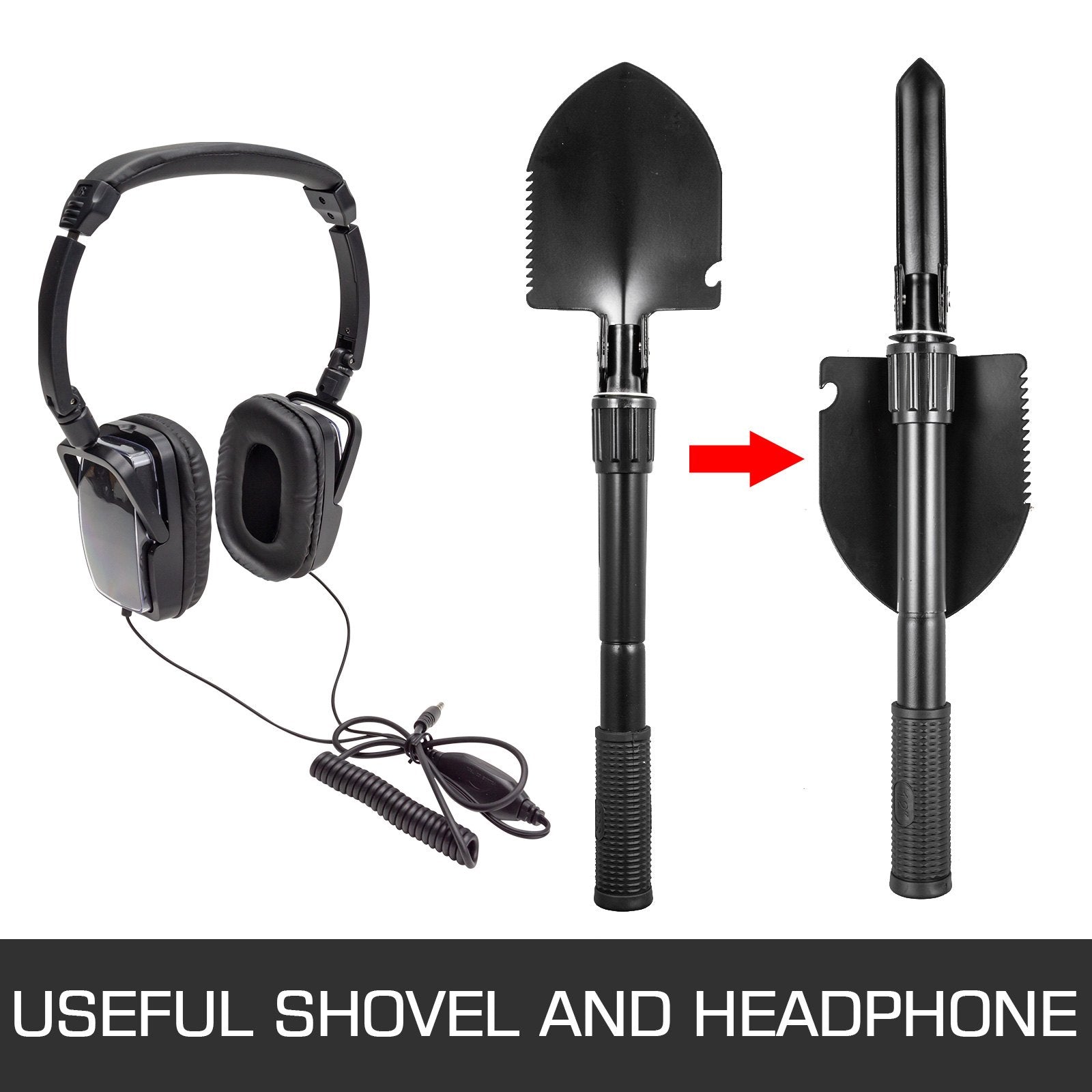 VEVOR Metal Detector Waterproof Disc Metal detectors Underwater Underground high Accuracy LCD Display Metal Detector for Adults and Children Headphone Automatic Detector (Yellow 3010) 