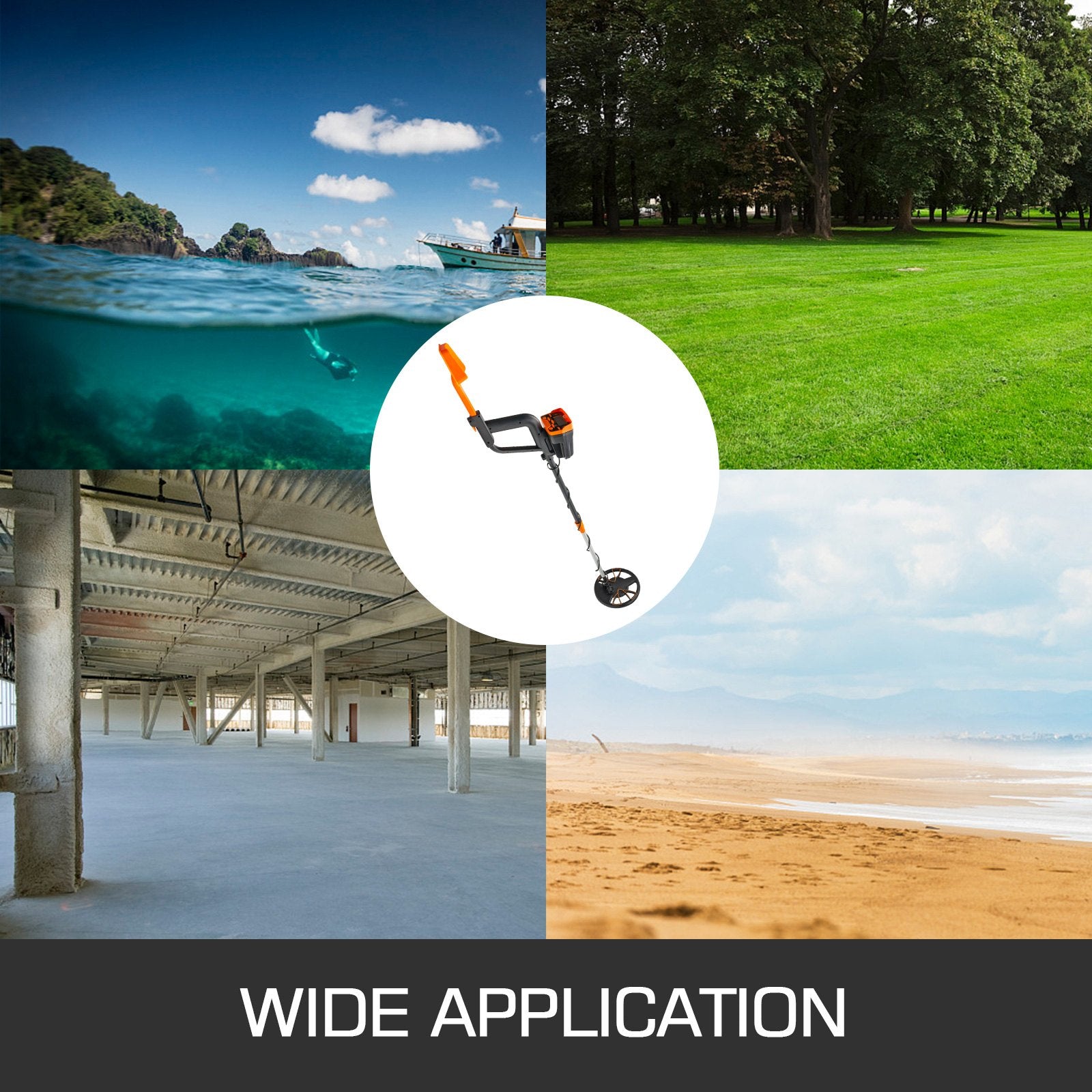 VEVOR Metal Detector Waterproof Disc Metal detectors Underwater Underground high Accuracy LCD Display Metal Detector for Adults and Children Headphone Automatic Detector (Yellow 3010) 