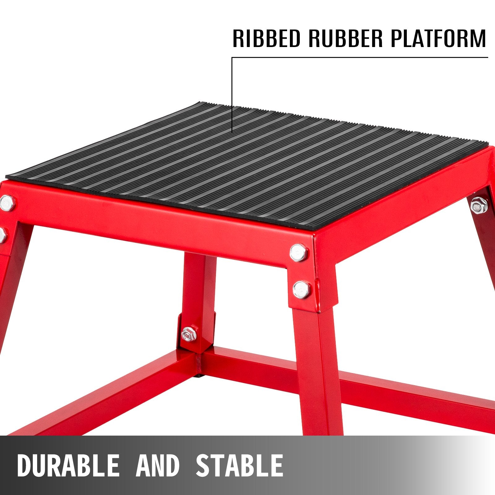 VEVOR Plyometric Platform Box Fitness Exercise Jump Box Step Plyometric Box Jump for Exercise Fit Training (12/18/24/Red) (12&18&24 inch) 