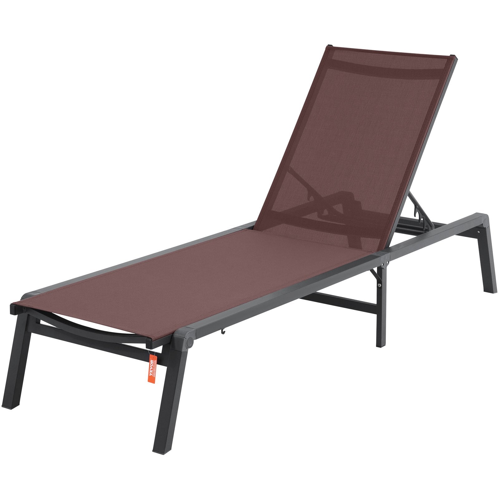 VEVOR Chaise Lounge Chair Outdoor Patio Lounge Chair with Adjustable 5-Position 