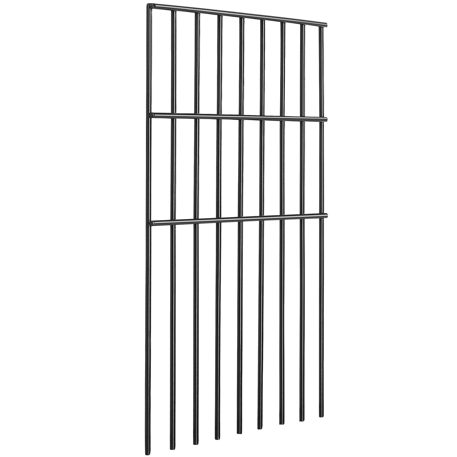 VEVOR Garden Fence, No Dig Fence 17''(H)x13''(L) Animal Barrier Fence, Underground Decorative Garden Fencing with 1.5 inch Spike Spacing, Metal Dog Fence for the Yard and Outdoor Patio, 19 Pack 