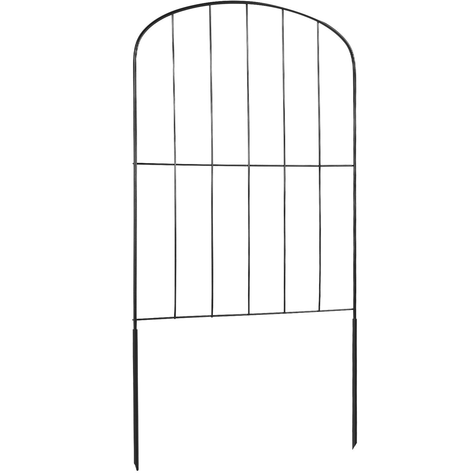 VEVOR Garden Fence, No Dig Fence 24''(H)x13''(L) Animal Barrier Fence, Underground Decorative Garden Fencing with 2 inch Spike Spacing, Metal Dog Fence for the Yard and Outdoor Patio, 10 Pack 