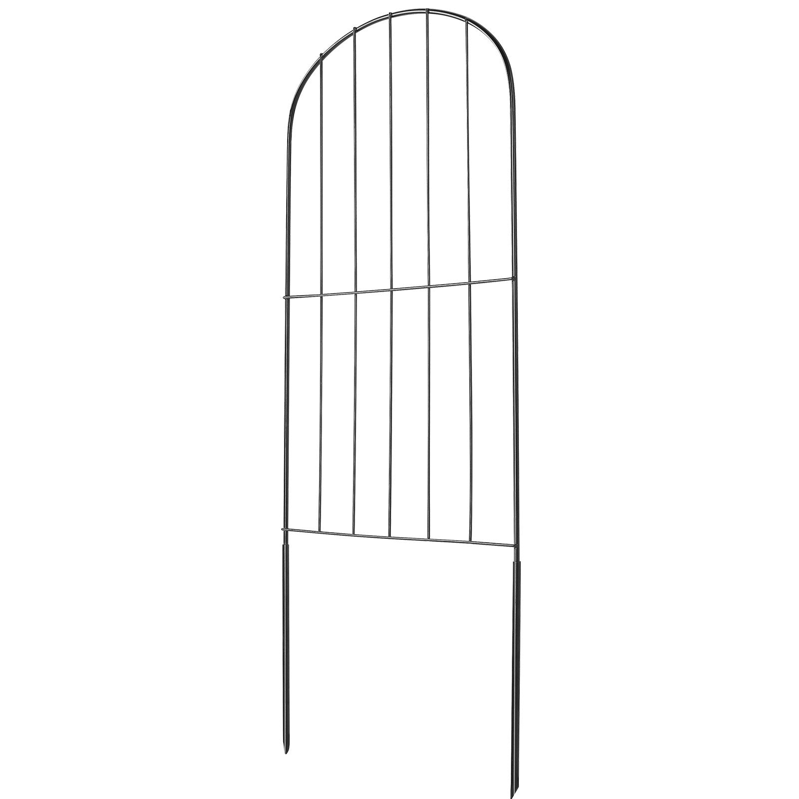 VEVOR Garden Fence, No Dig Fence 24''(H)x13''(L) Animal Barrier Fence, Underground Decorative Garden Fencing with 2 inch Spike Spacing, Metal Dog Fence for the Yard and Outdoor Patio, 10 Pack 