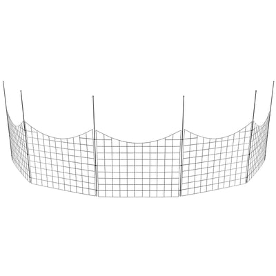 VEVOR Garden Fence, 36.6''(H)x29.5''(L) Animal Barrier Fence, Underground Decorative Garden Fencing with 2.5 inch Spike Spacing, Metal Dog Fence for the Yard and Outdoor Patio, 5 Pack 