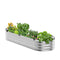 VEVOR Metal Raised Garden Bed 4x2x1 ft Outdoor Galvanized Planter Box Silver