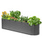 VEVOR Metal Raised Garden Bed 8x2x2 ft Outdoor Galvanized Planter Box Dark Gray