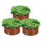 VEVOR Metal Raised Garden Bed 2x1 ft 3 Pcs Outdoor Galvanized Planter Wood Grain