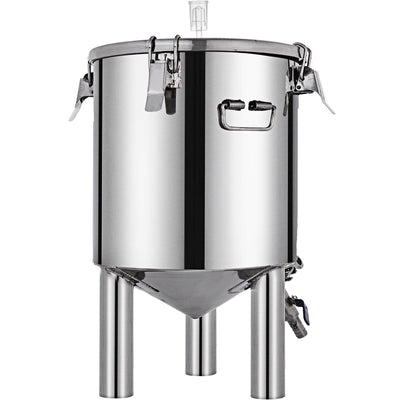 VEVOR 7 Gallon Home Brewing Chronical Fermenter Stainless Steel Brew Bucket Fermenter with Conical Base 
