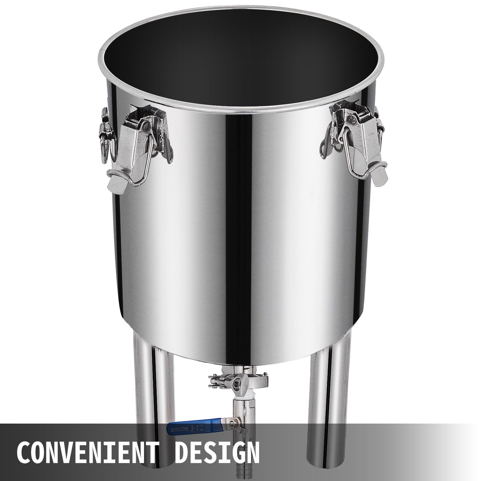 VEVOR 7 Gallon Home Brewing Chronical Fermenter Stainless Steel Brew Bucket Fermenter with Conical Base 