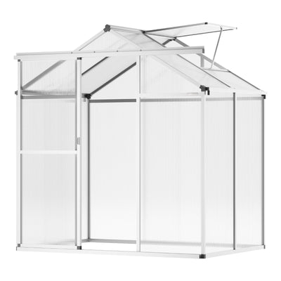 VEVOR Polycarbonate Greenhouse 6 x 4 Ft Outdoor Walk-in Greenhouse for Garden 