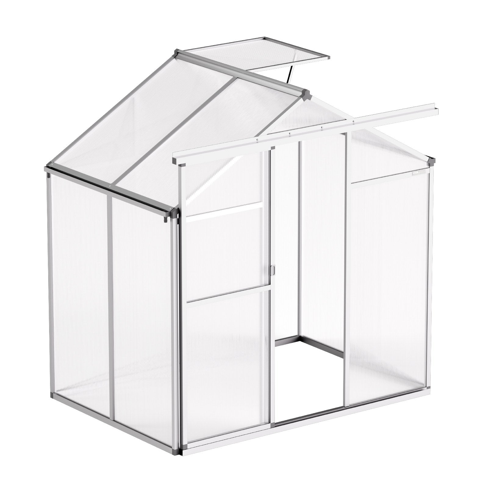 VEVOR Polycarbonate Greenhouse 6 x 4 Ft Outdoor Walk-in Greenhouse for Garden 