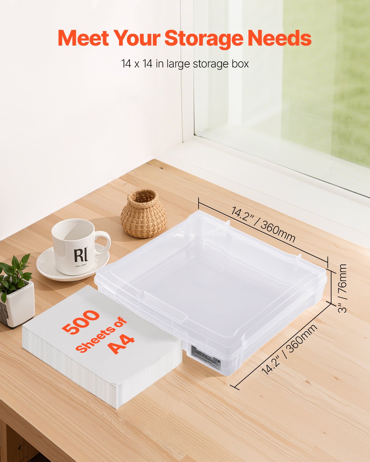 Scrapbook Paper Storage 4 Pack Stackable Plastic Board Game Boxes Clear Case 