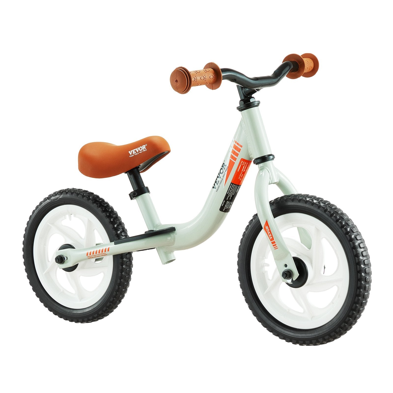 VEVOR Toddler Balance Bike, Lightweight Aluminum Alloy Balance Bicycle for Kids, with Adjustable Seat & Handlebar, 12" EVA Foam Tires, No Pedal Kids Bicycle Gift for 1-5 Years Boys Girls, 55LBS Suppor 