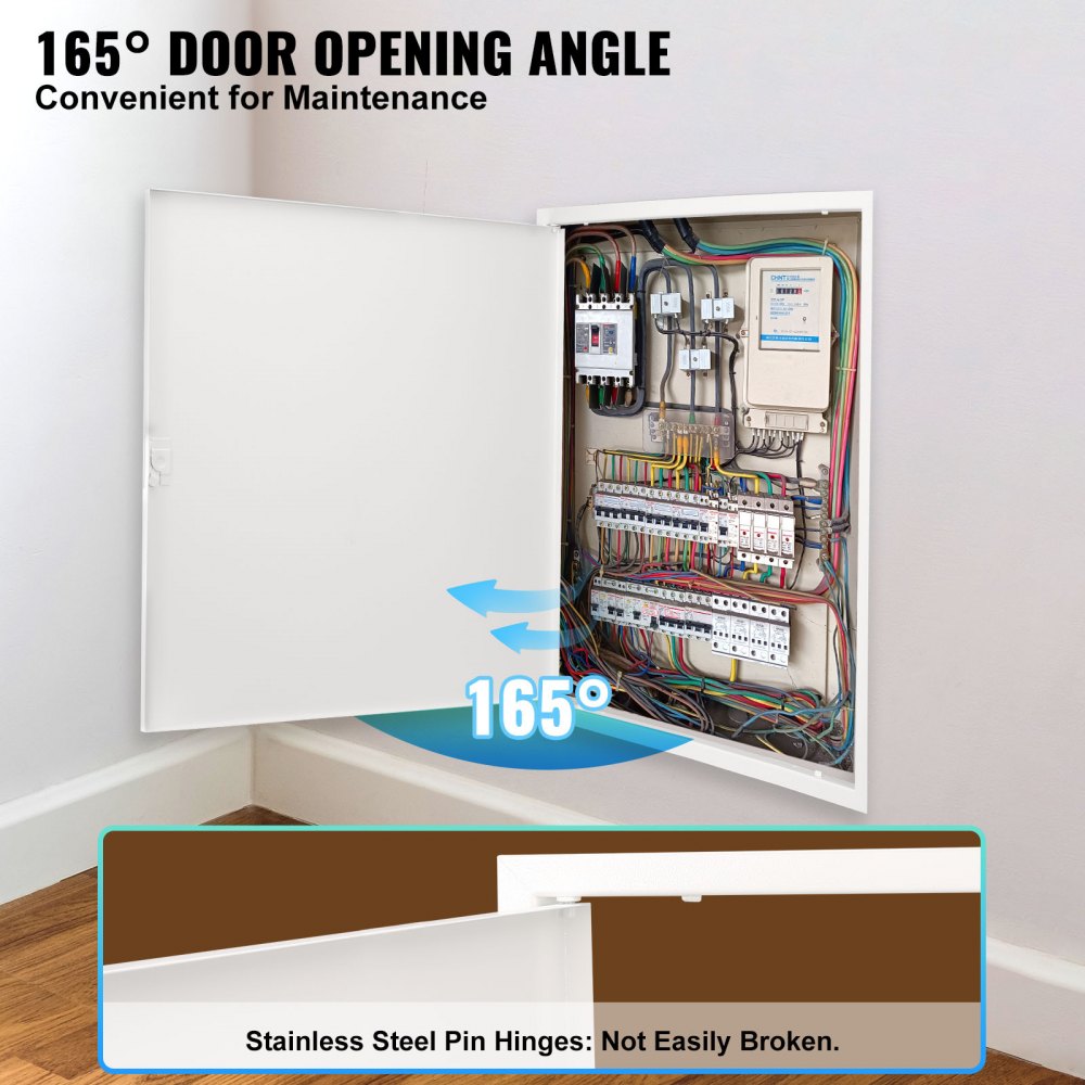 VEVOR Access Panel for Drywall & Ceiling, 24 x 24 Inch Plumbing Access Panels, Reinforced Access Door, Heavy-Duty Steel Wall Hole Cover, Easy Install Removable Hinged Panel for Wiring & Cables, Silver 