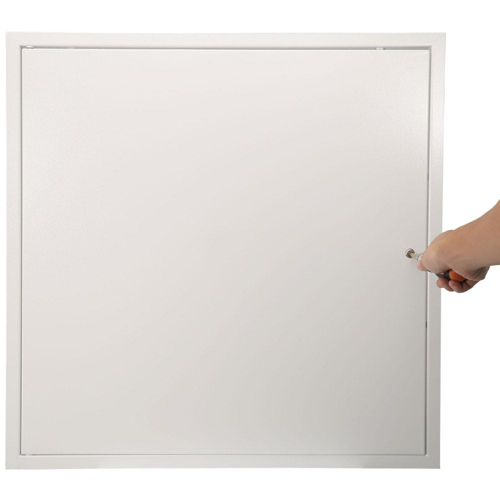 VEVOR Access Panel for Drywall & Ceiling, 24 x 24 Inch Plumbing Access Panels, Reinforced Access Door, Heavy-Duty Steel Wall Hole Cover, Easy Install Removable Hinged Panel for Wiring & Cables, Silver 